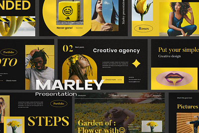 Marley Presentation Template clean colorful company corporate design google slides keynote modern multipurpose multipurpose template photography pitch deck portfolio powerpoint studio template unique web design web development website