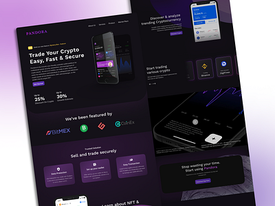 Crypto Web Landing Page crypto cryptocurrency landing landing page nft ui ui design web design