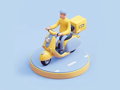 Delivery Service 3d 3danimation 3dart 3dmodeling animation blender3d design illustration