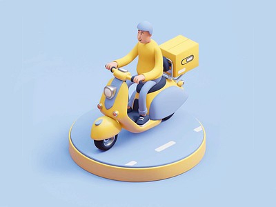 Delivery Service 3d 3danimation 3dart 3dmodeling animation blender3d design illustration