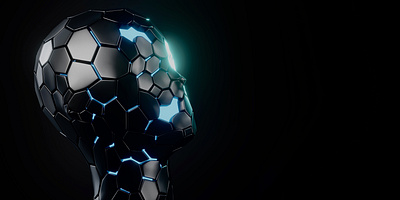 Cracked Mind 3d design 3dart abstract abstract head ai head 3d hexagon pattern render scifi