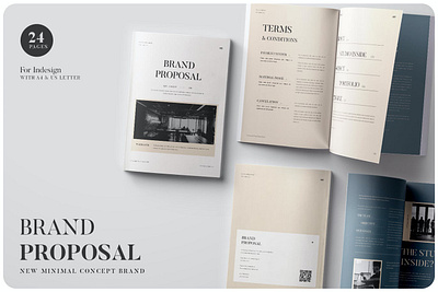 Brand Proposal Brochure agency annual brand brochure business clean company corporate design editorial editorial design graphic design indesign magazine proposal report simple studio template workbook