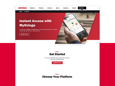 My Ozinga Landing Page app landing page frontend design landing page ui web development wordpress