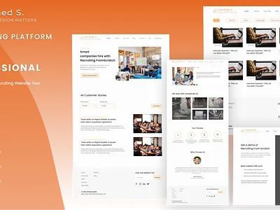 Recruiting Website - UI Design design figma graphic design illustration landing page recruiting ui ui ux web app website