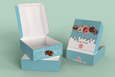 Ohh My Donuts-Packaging adobe illustrator branding donuts food design graphic design illustration packaging