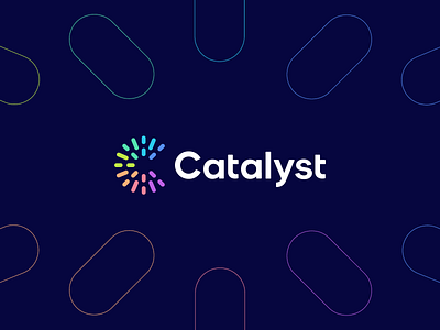 Catalyst - tech modern C logo abstract branding c a t a l y s t c logo catalyst chemistry data energy fire logo movement reaction sun symbol technology xplosion