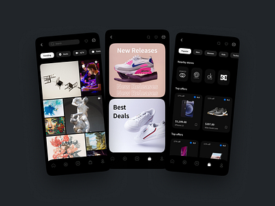 Instagram Concept Redesign #07 app clean concept creative dark dark mode dark theme design instagram minimal modern product design redesign ui user interface