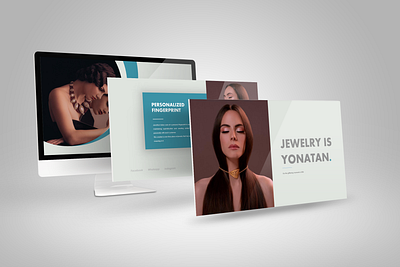 Website Design For Yonatan Jewelry branding kit jewelry website landing page website design