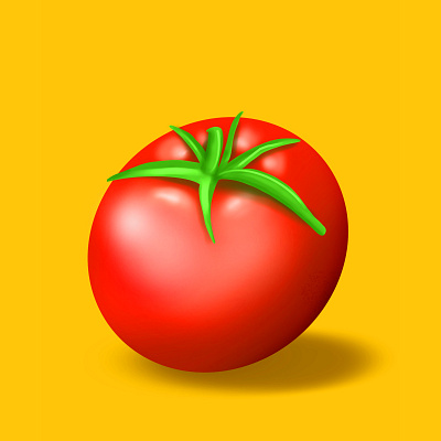 Digital Tomato | Procreate illustration 2d 3d apple pencil artwork crypto digital fruit graphic design icon illustration ipad minting nft nft art opensea procreate red tomato vector