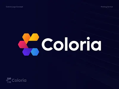 Coloria - Logo Concept 2 alphabet app artworks brand branding c design geomtric hexagon identity letter c logodesign mark merch platform print rays service star symbol