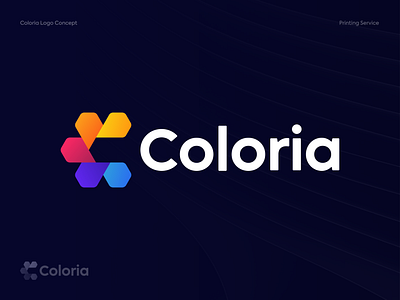 Coloria - Logo Concept 2 alphabet app artworks brand branding c design geomtric hexagon identity letter c logodesign mark merch platform print rays service star symbol