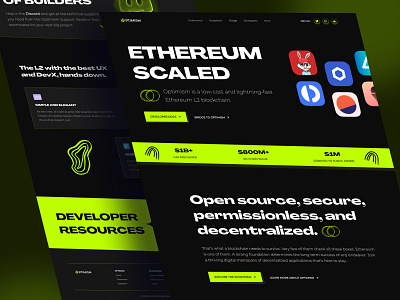 Ethereum L2 blockchain Landing Page Redesign - Optimism.io bitcoin blockchain crypto cryptocureency defi design ethereum exchange homepage invesment landing page minimal optimism redesign product design redesign ui wallet web web design website