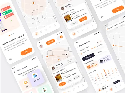 Urgent Delivery app branding driver e commerce food graphic design groceries housing inspiration interface medicine minimal motion graphics tours travels ui