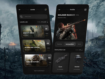 Gaming Mobile Design app branding call of duty clean daily ui design designer graphic design gun icon interface military minimal mobile mobile app mobile ui stream typography ui ux