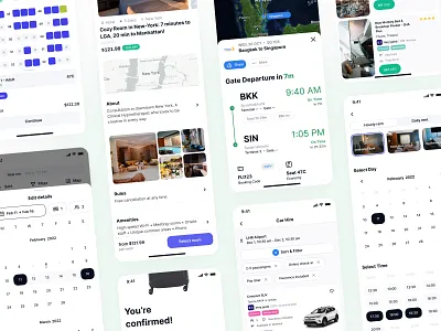Figma iOS UI kit - Booking templates app booking calendar design figma ios kit system ui