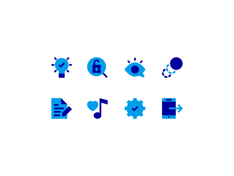 Blue icons by Aldddo Cervantes on Dribbble