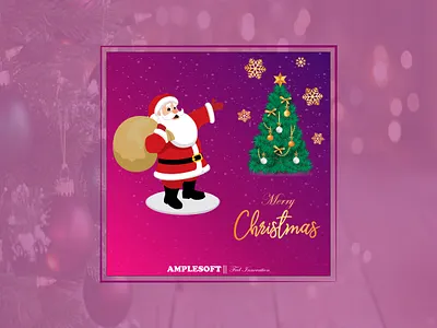 Social Media Poster Design ( Merry Christmas ) branding design digital art flat illustration portrait art poster design social media design typography ui ux vector