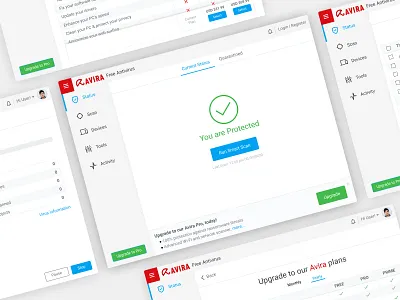 Case Study - Avira Antivirus (Free) redesign antivirus app design desktop app information architecture prototyping redesign ui usability testing user research ux visual wireframe