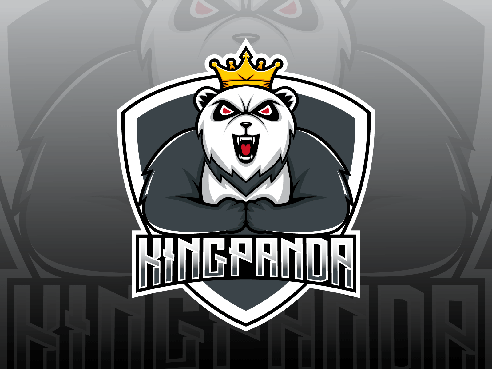 King Panda - Esport Logo branding design esport graphic illustration king logo panda vector