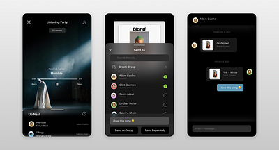 Music App app messenger music music app product design spotify ui