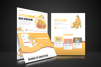 Landing Page Design For FunCat creative design creative landing page crypto landing page modern website