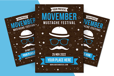 Movember Mustache Festival Flyer music