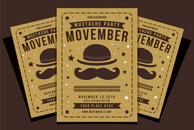 Movember Mustache Party Flyer contest