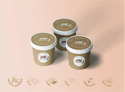 AMÔ l Ice cream branding design logo packaging