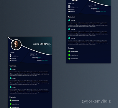 Cv / Resume Template a4 bio biography cv design figma graphic design interface portfolio resume template ui ux