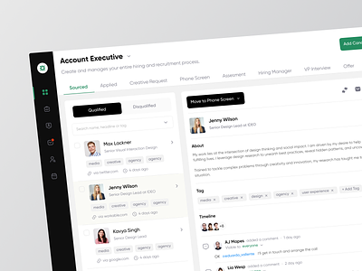 Dashboard- Applicant tracking system 🔥 agency applicant tracking system b2b candidate careers dashboard employement gps hiring hr job job application job board job listing product design recruiting recruitment saas ui ux