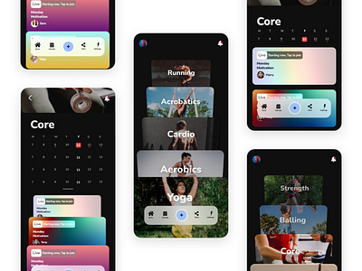 Fitness APP UI UX app design icon ui ux