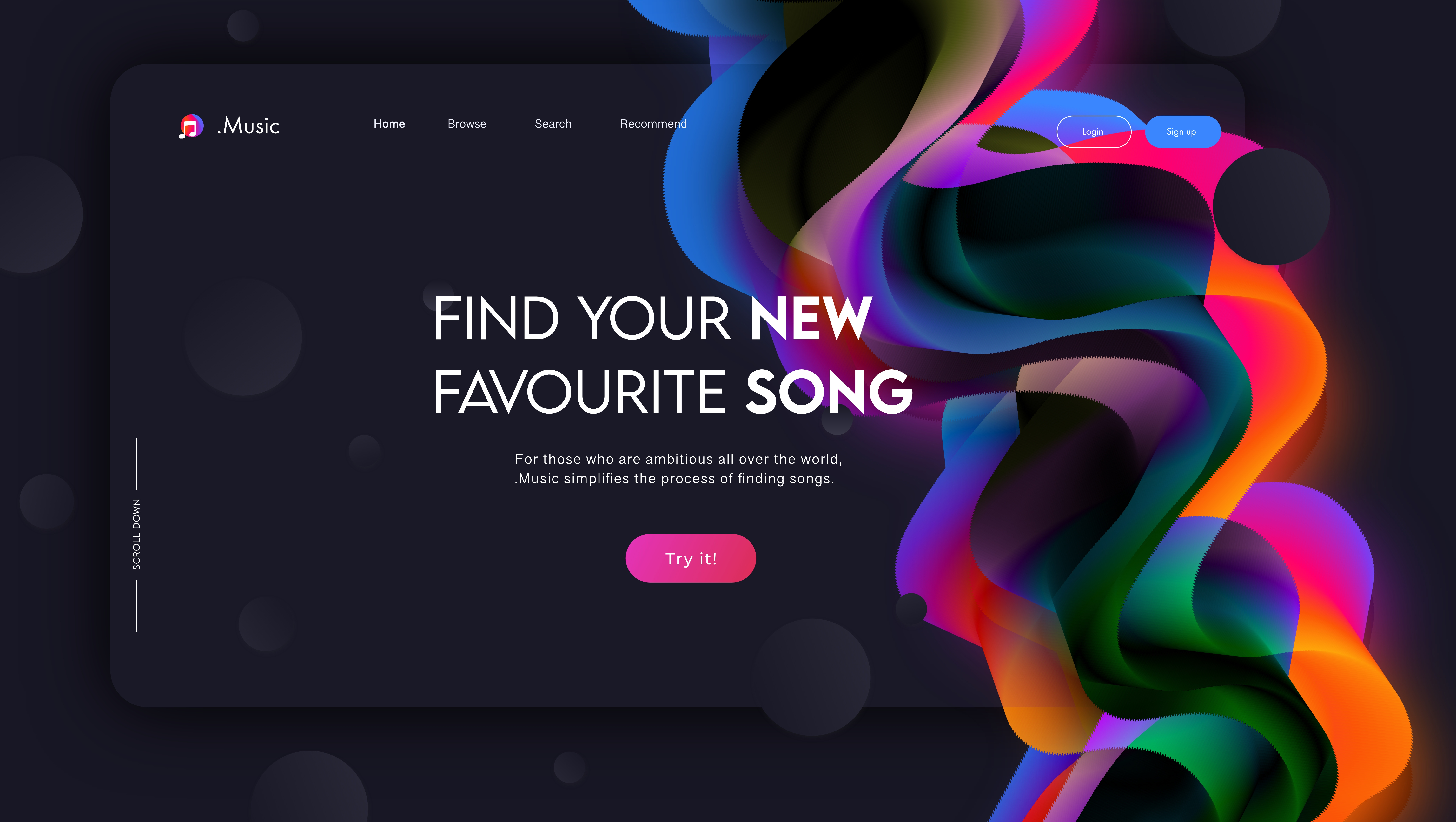 Example of Music Website