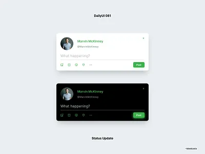 Status Update DailyUI 081 design ui
