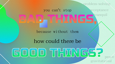Bad Things abstract design poster