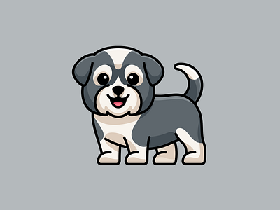 Shih Tzu Mix Puppy adorable breed character chubby cute dog doggie doggy fun happy illustration illustrative kawaii mascot merch merchandise mix pet puppy shih tzu