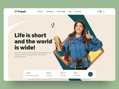 Travel Web UI Exploration anik deb booking app color palette design design system dribbble best shot graphic design homepage designer landing page landing page designer popular design travel agency travel booking travelling uiux uiux designer web web design website website designer