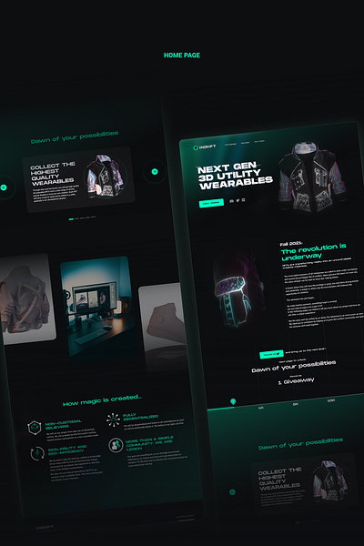 NFT Wearables website design art direction brand branding design graphic design graphisme logo nft ui ux webdesign website