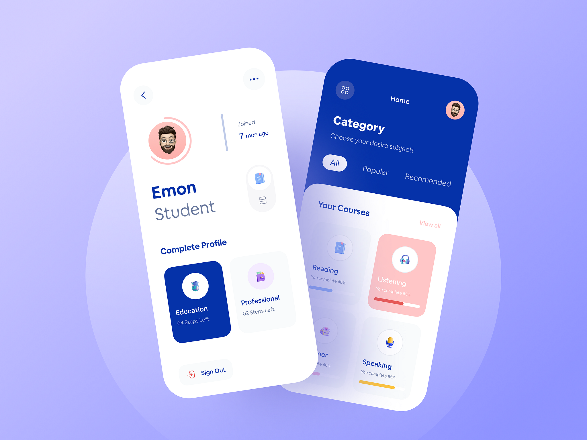 Edutech Course app by Uishark for Ui Sharks on Dribbble