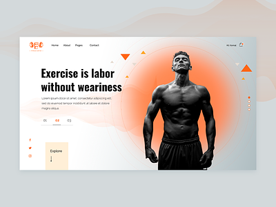 Fitness Center Landing page design exercise fitness fitness center fitness landing page fitness ui fitness website gym health homepage interface landing page ui ui design web design website website design workout