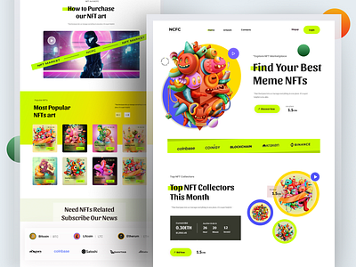 NFT Marketplace Website Design crypto nft nft landing page nft marketplace nft ui nft website nft website design nfts web web design website design