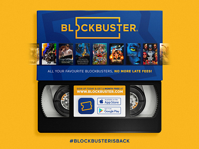 Blockbuster Streaming Service Design Concept ad design blockbuster design graphic design streaming ad design vintage ad design vintage modern ad design
