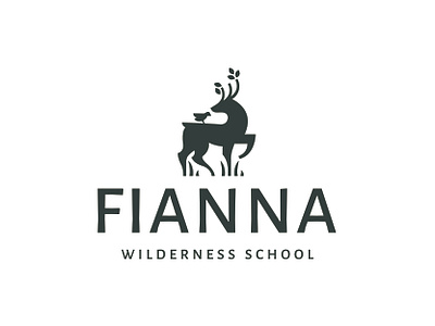 Fianna Wilderness School branding caribou creative deer laura prpich logo minimal outdoor eductation school vector wilderness