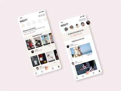 Fashion App UI Redesign app beige colors design elegant fashion gradient minimalist orange pink shopping social media ui
