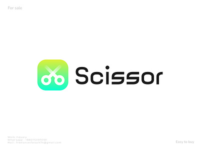 Scissor Logo Concept antique app icon brand icon branding burdershop cut elegant grooming hair hirestyle icon logo mark salon saloon scissor selun sharp trim vector