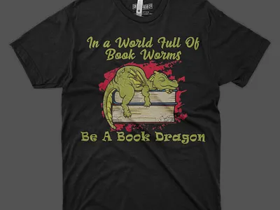 Dragon Book T-Shirt Design block t shirt design book t shirt design costom t shirt design dragon dragon t shirt design graphic design illustration logo t shirt t shirt design vector
