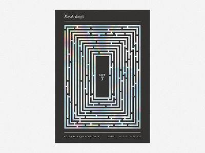 Lot 7 brand coffee design illustration maze poster