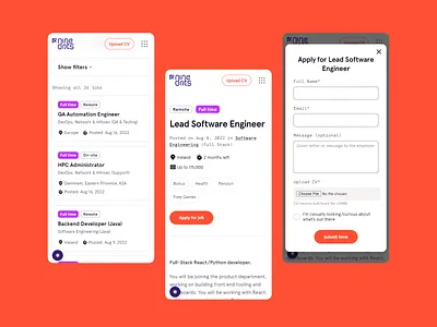 Ninedots.io jobs flow jobs landing page recruitment tech techrecruitment ui ux ui design web design website