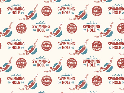 Swimming Hole Pattern branding design dribbble hiphop illustration illustrator logo mac miller mid century mid century modern pattern retro type typography vector vintage