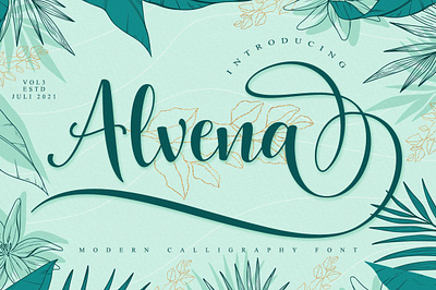 Alvena Script | Design By MonoLine Calligraphy branding logo typography