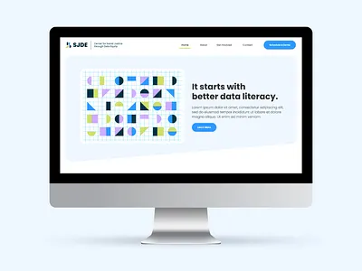 Landing Page UI Design branding design geometric landing page ui ux web design website